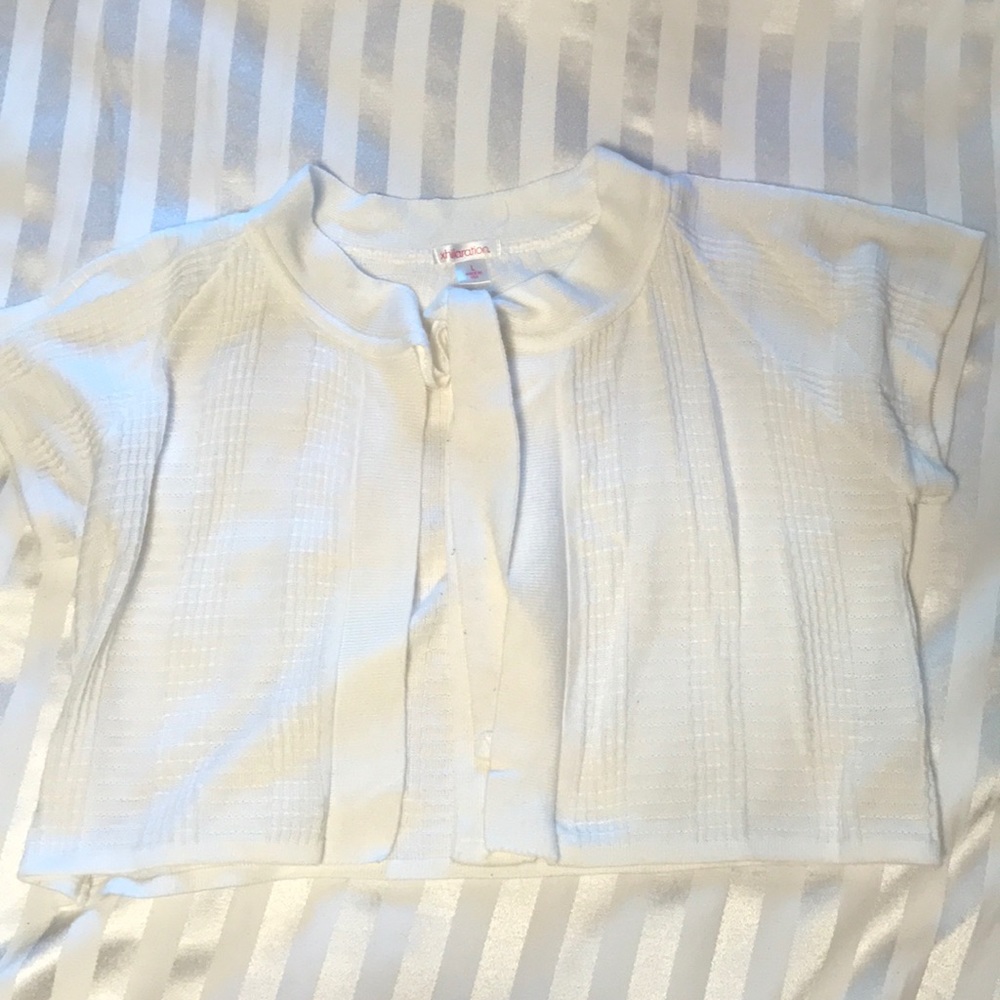 White crop cardigan